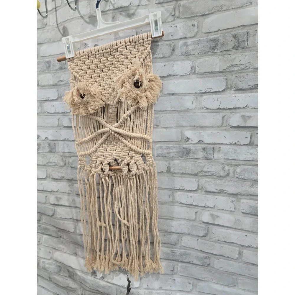 Owl Macrame Wall Hanging Handmade Woven Tapestry Boho Art Home‎ Decor Tassel 70s